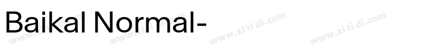 Baikal Normal字体转换